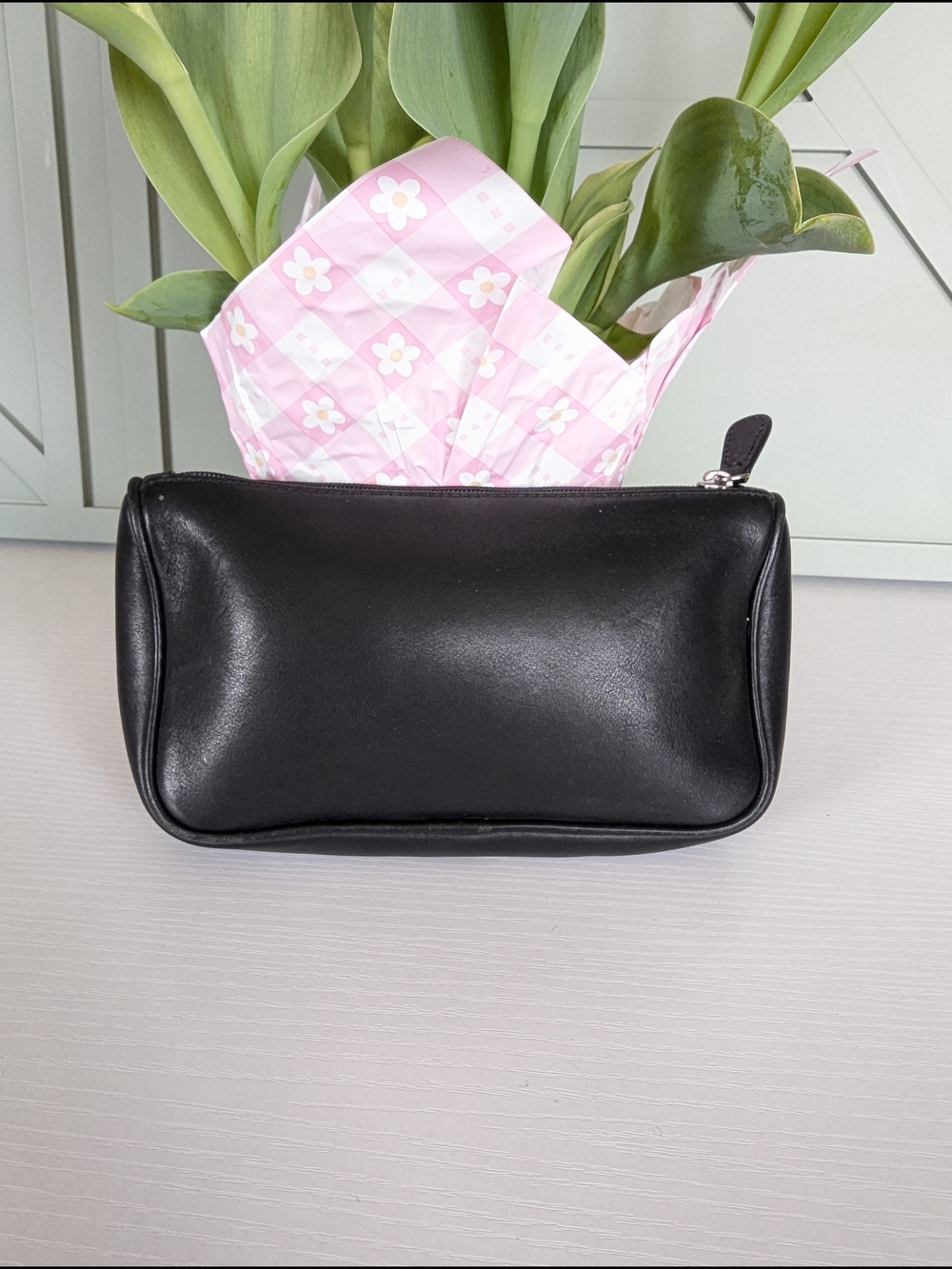Vintage Coach LeatherChunky Case, also referred to as a cosmetic or makeup - Picture 8 of 11